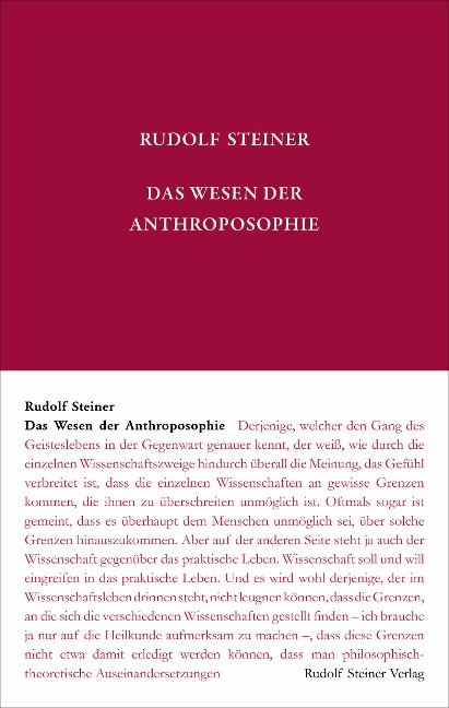 Das Wesen der Anthroposophie - Rudolf Steiner