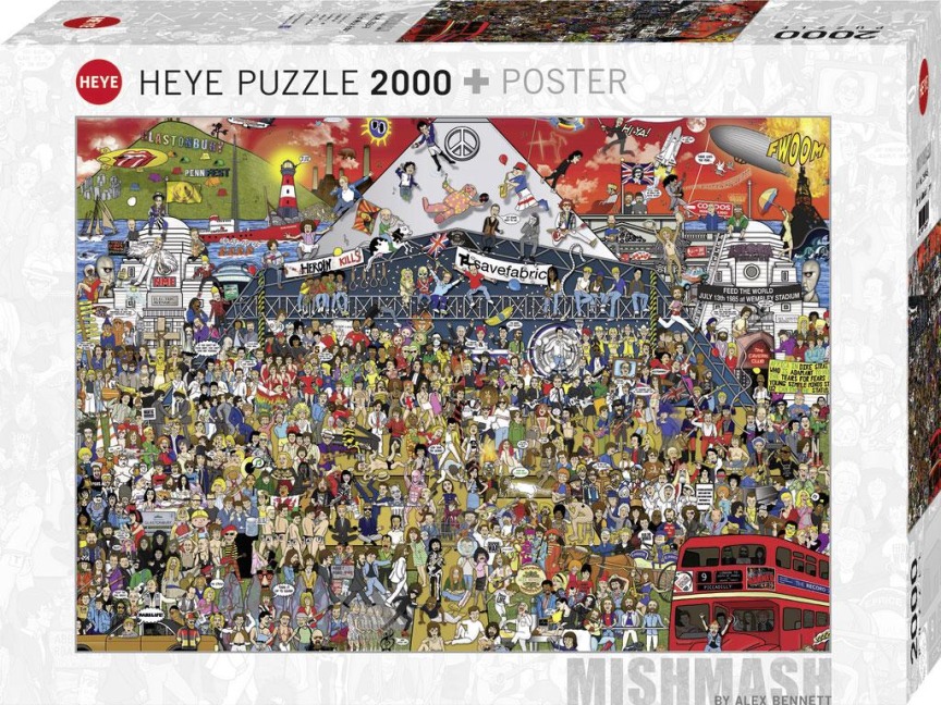 British Music History Puzzle 2000 Teile - Alex Bennett