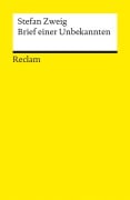 Cover-Bild zum Titel 'Brief einer Unbekannten' von 'Stefan Zweig'