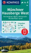 KOMPASS Wanderkarten-Set 796 Münchner Hausberge West, Ammergauer Alpen, Wetterstein, Werdenfelser Land (3 Karten) 1:25.000 - 