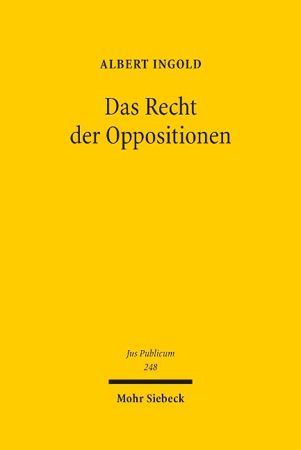 Das Recht der Oppositionen - Albert Ingold