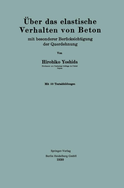 Über das elastische Verhalten von Beton - Hirohiko Yoshida