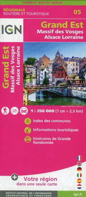 Grand Est (Massif des Vosges Alsace Lorraine) Recto/verso 1:250 000 - 