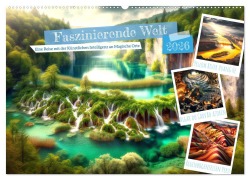 Faszinierende Welt: Eine Reise mit der Künstlichen Intelligenz an Magische Orte (Wandkalender 2026 DIN A2 quer), CALVENDO Monatskalender - Marco Warstat