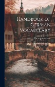 Cover-Bild zum Titel 'Handbook of German Vocabulary' von 'Carl Julius Ploetz'