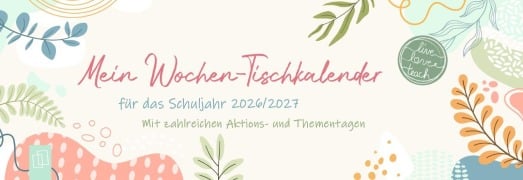 Cover-Bild zum Titel 'Mein Wochen-Tischkalender für das Schuljahr 2026/2027' von ''