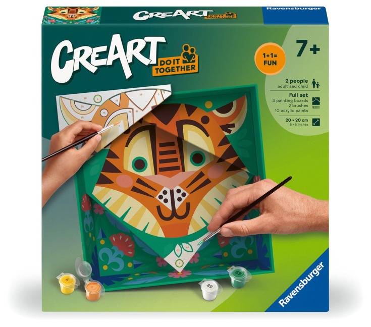 CreArt, Malen nach Zahlen Do it together - Tiger - 