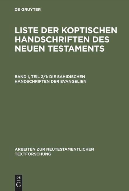 Die sahidischen Handschriften der Evangelien - 