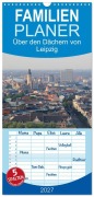 Cover-Bild zum Titel 'Familienplaner 2027 - Über den Dächern von Leipzig mit 5 Spalten (Wandkalender, 21 x 45 cm) CALVENDO' von 'Claudia Knof'