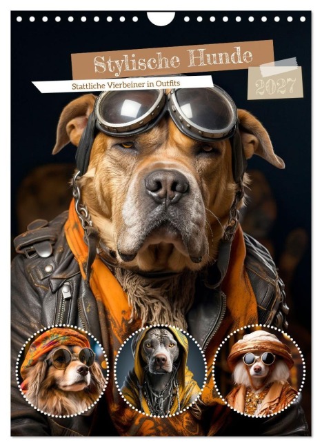 Stylische Hunde (Wandkalender 2027 DIN A4 hoch), CALVENDO Monatskalender - Melanie Viola