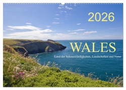 Wales Land der Sehenswürdigkeiten, Landschaften und Natur (Wandkalender 2026 DIN A2 quer), CALVENDO Monatskalender - Andreas Demel