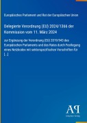 Cover-Bild zum Titel 'Delegierte Verordnung (EU) 2024/1366 der Kommission vom 11. März 2024' von 'Europäisches Parlament und Rat der Europäischen Union'