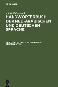 Cover-Bild zum Titel 'Neu-arabisch - deutscher Teil' von 'Adolf Wahrmund'