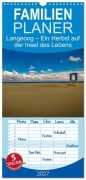 Cover-Bild zum Titel 'Familienplaner 2027 - Langeoog - Ein Herbst auf der Insel des Lebens mit 5 Spalten (Wandkalender, 21 x 45 cm) CALVENDO' von 'Tobias Thiele'