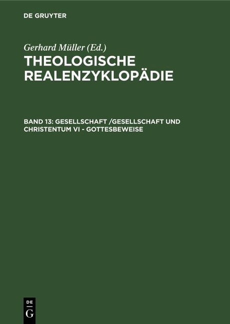 Gesellschaft /Gesellschaft und Christentum VI - Gottesbeweise - 