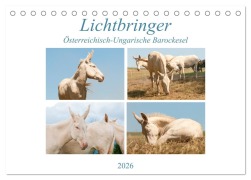 Cover-Bild zum Titel 'Lichtbringer - Österreichisch-Ungarische Barockesel (Tischkalender 2026 DIN A5 quer), CALVENDO Monatskalender' von 'Meike Bölts'