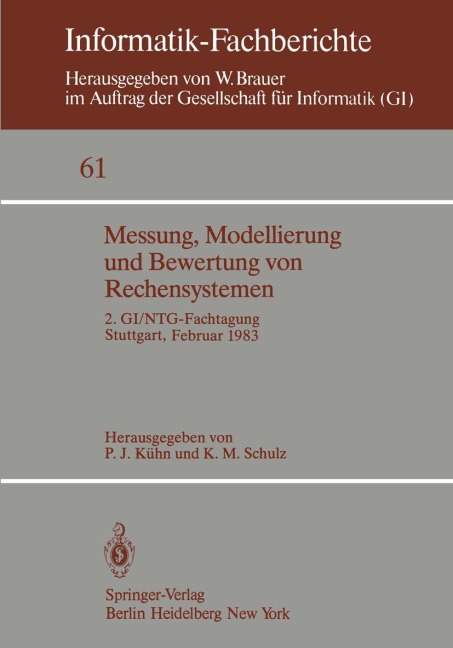 Messung, Modellierung und Bewertung von Rechensystemen - 