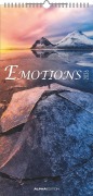 Emotions 2026 - Streifenplaner 22 x45 cm - mit einer Spalte für Eintragungen und einer für Geburtstage - Familienkalender - Familienplaner - Achtsamkeit - 