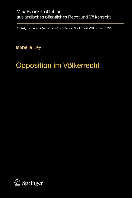 Opposition im Völkerrecht - Isabelle Ley