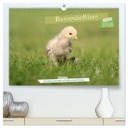 Bauernhoftiere - Von Klein bis Groß, mit Fell und mit Federn. (hochwertiger Premium Wandkalender 2026 DIN A2 quer), Kunstdruck in Hochglanz - Angela Merk