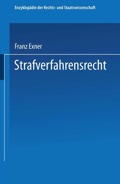 Strafverfahrensrecht - Franz Exner