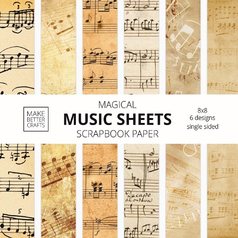 Music Sheets Scrapbook Paper - Make Better Crafts