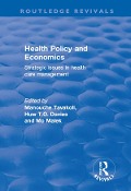 Cover-Bild zum Titel 'Health Policy and Economics' von ''