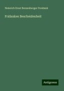 Fridankes Bescheidenheit - Heinrich Ernst Bezzenberger Freidank