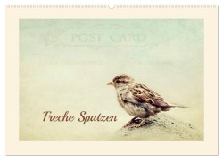 Freche Spatzen (Wandkalender 2025 DIN A2 quer), CALVENDO Monatskalender - Heike Hultsch