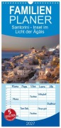 Cover-Bild zum Titel 'Familienplaner 2027 - Santorini - Insel im Licht der Ägäis mit 5 Spalten (Wandkalender, 21 x 45 cm) CALVENDO' von 'Andreas Rose'