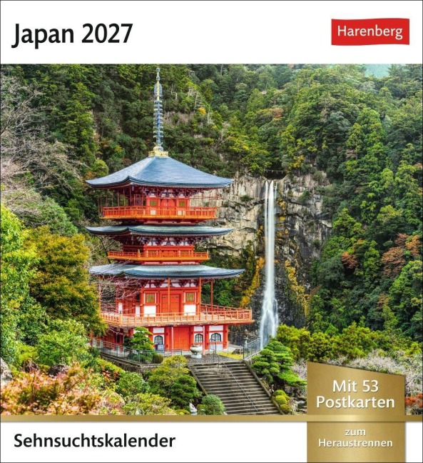 Japan Sehnsuchtskalender 2027 - Wochenkalender mit 53 Postkarten - 