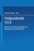 Cover-Bild zum Titel 'Feldpostbriefe 1914' von 'Hermann Sparr'