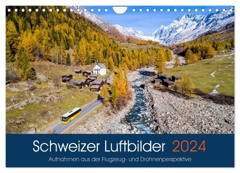 Schweizer Luftbilder (Wandkalender 2024 DIN A4 quer), CALVENDO Monatskalender - Tis Meyer