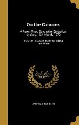 Cover-Bild zum Titel 'On the Colonies' von 'Archibald Hamilton'