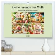 Cover-Bild zum Titel 'Kleine Freunde aus Wolle. Zauberhaft gehäkelte Tierchen (hochwertiger Premium Wandkalender 2026 DIN A2 quer), Kunstdruck in Hochglanz' von 'Rose Hurley'