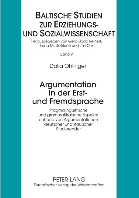 Argumentation in der Erst- und Fremdsprache - Dalia Ohlinger
