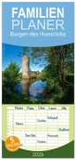 Cover-Bild zum Titel 'Familienplaner 2026 - Burgen des Hunsrücks mit 5 Spalten (Wandkalender, 21 x 45 cm) CALVENDO' von 'Erhard Hess'