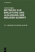 Cover-Bild zum Titel 'Beiträge zur Evangelien-Kritik' von 'Friedrich Bleek'