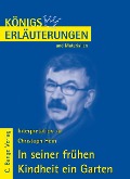 Cover-Bild zum Titel 'In seiner frühen Kindheit ein Garten von Christoph Hein. Textanalyse und Interpretation.' von 'Christoph Hein'