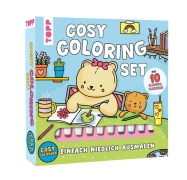 Cover-Bild zum Titel 'Cosy Coloring Ausmalset - Einfach niedlich ausmalen' von 'Sam Jayne'