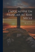 Cover-Bild zum Titel 'L'apocalypse En Français Au Xiiie Siècle' von 'Anonymous'
