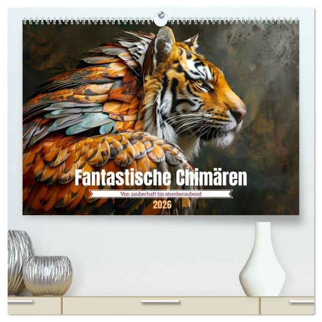 Fantastische Chimären - von zauberhaft bis atemberaubend (hochwertiger Premium Wandkalender 2026 DIN A2 quer), Kunstdruck in Hochglanz - 