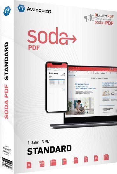 Soda PDF Standard (Code in a Box). Für Windows 8/10/11 - 