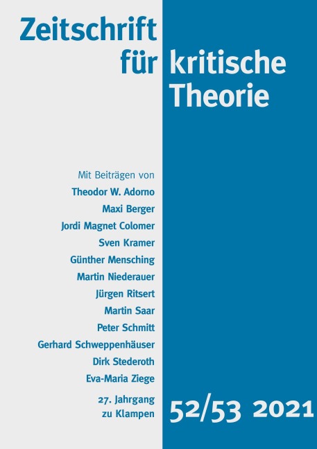 Zeitschrift für kritische Theorie, Heft 52/53 - 