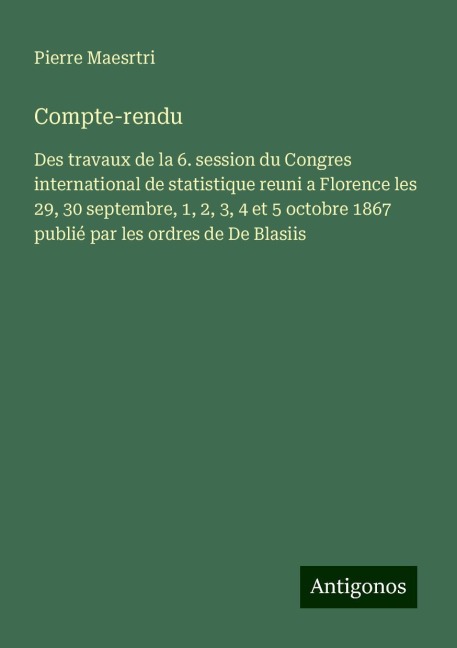 Compte-rendu - Pierre Maesrtri