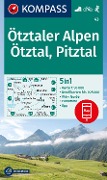 KOMPASS Wanderkarte 43 Ötztaler Alpen, Ötztal, Pitztal 1:50.000 - 