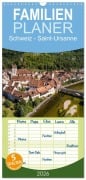 Cover-Bild zum Titel 'Familienplaner 2026 - Schweiz - Saint-Ursanne mit 5 Spalten (Wandkalender, 21 x 45 cm) CALVENDO' von 'Peter Schickert'