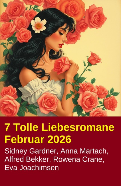 7 Tolle Liebesromane Februar 2026 - Sidney Gardner, Rowena Crane, Anna Martach, Eva Joachimsen, Alfred Bekker