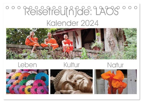 Reisefreu(n)de: Laos (Tischkalender 2024 DIN A5 quer), CALVENDO Monatskalender - Sven Gruse