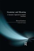 Grammar and Meaning - Howard Jackson